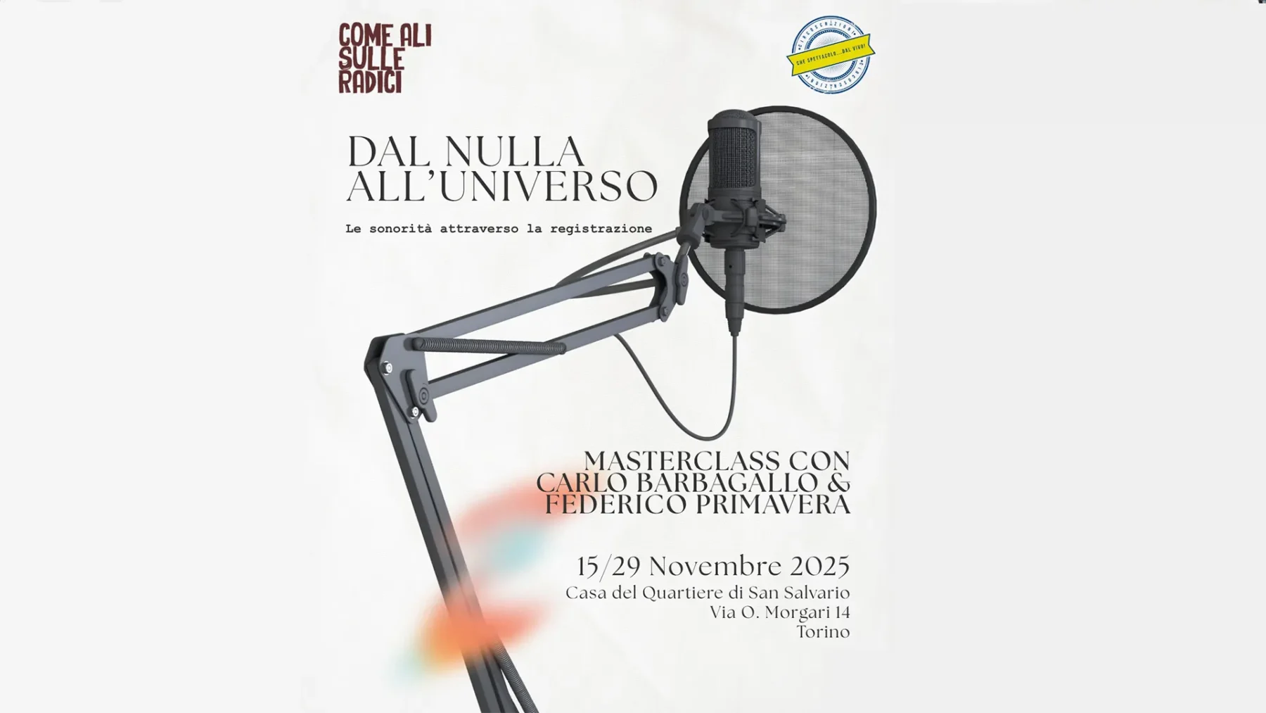 Masterclass con Carlo Barbagallo e Federico Primavera